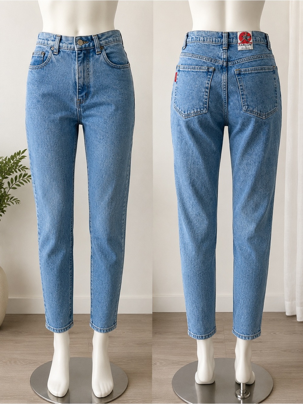 FARLOW PARIS Vintage 80’S Earliest 90’S  High-Rise skin Light Blue Women’s Jeans